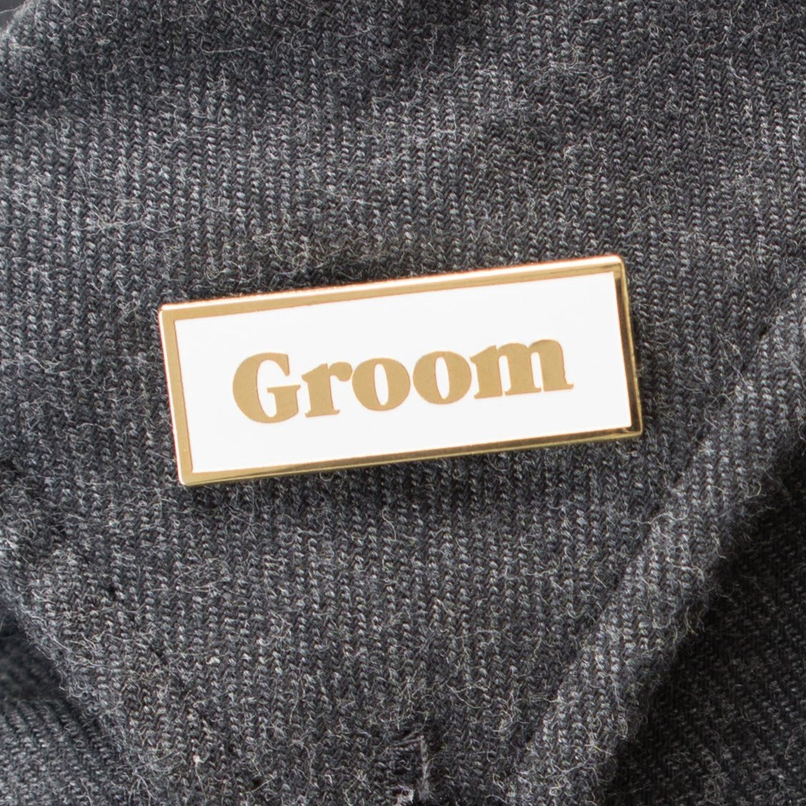 
                  
                    Serif Groom Pin | Palm and Posy
                  
                