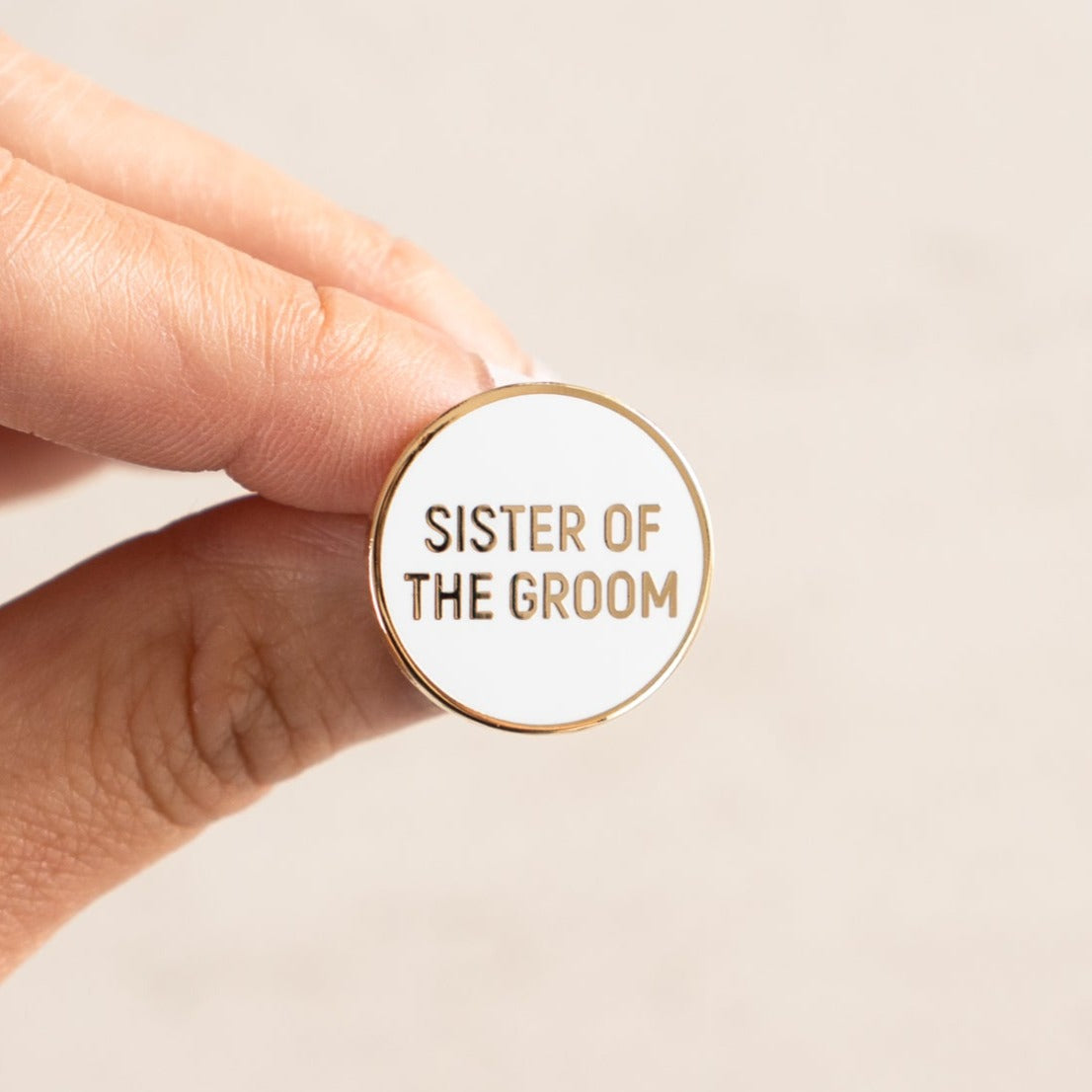 
                  
                    Sister Of The Groom Pin | Palm and Posy
                  
                