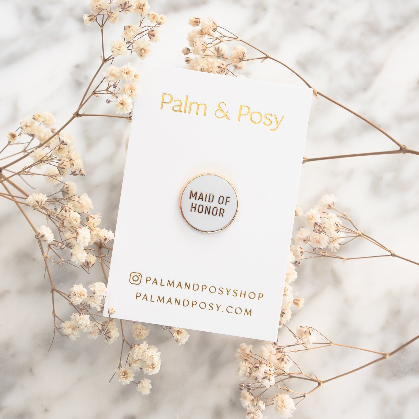 
                  
                    Maid Of Honor Pin | Palm and Posy
                  
                