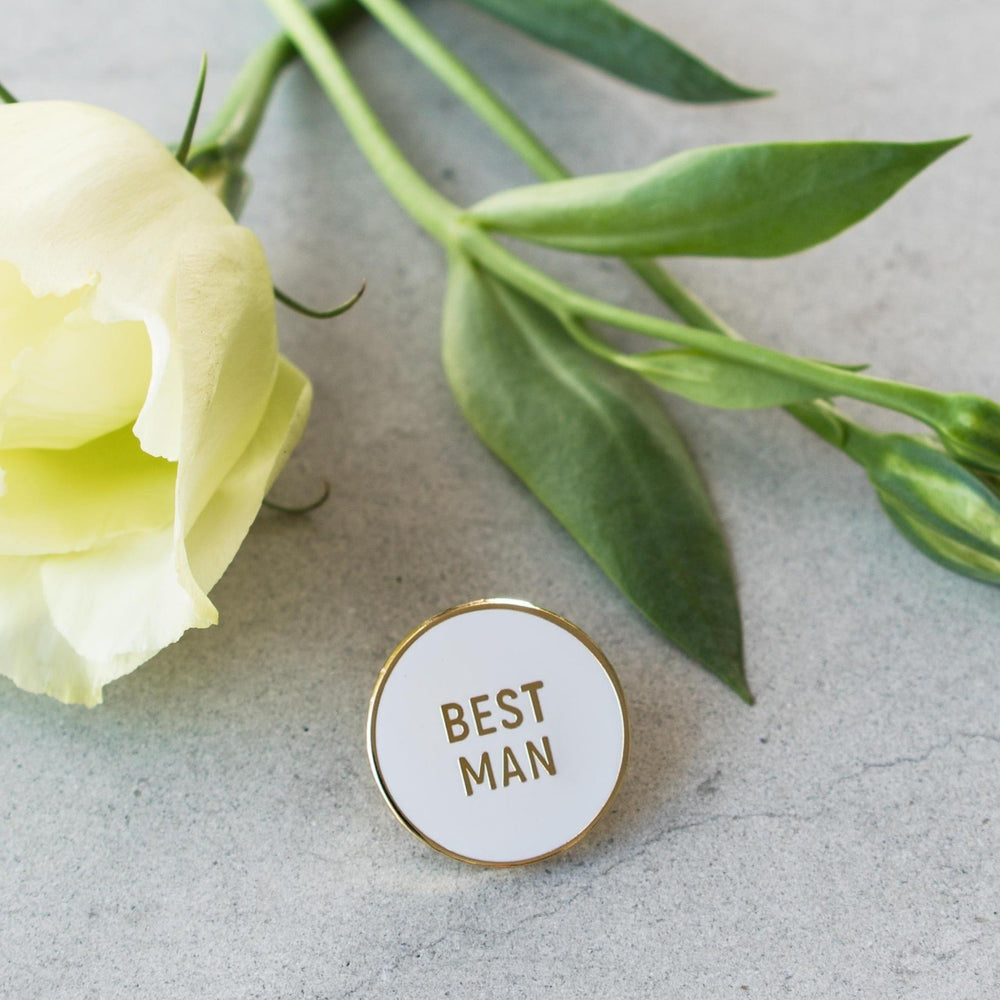 
                  
                    Best Man Pin - Palm and Posy
                  
                
