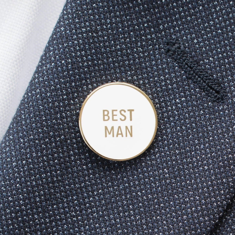 Best Man Pin - Palm and Posy