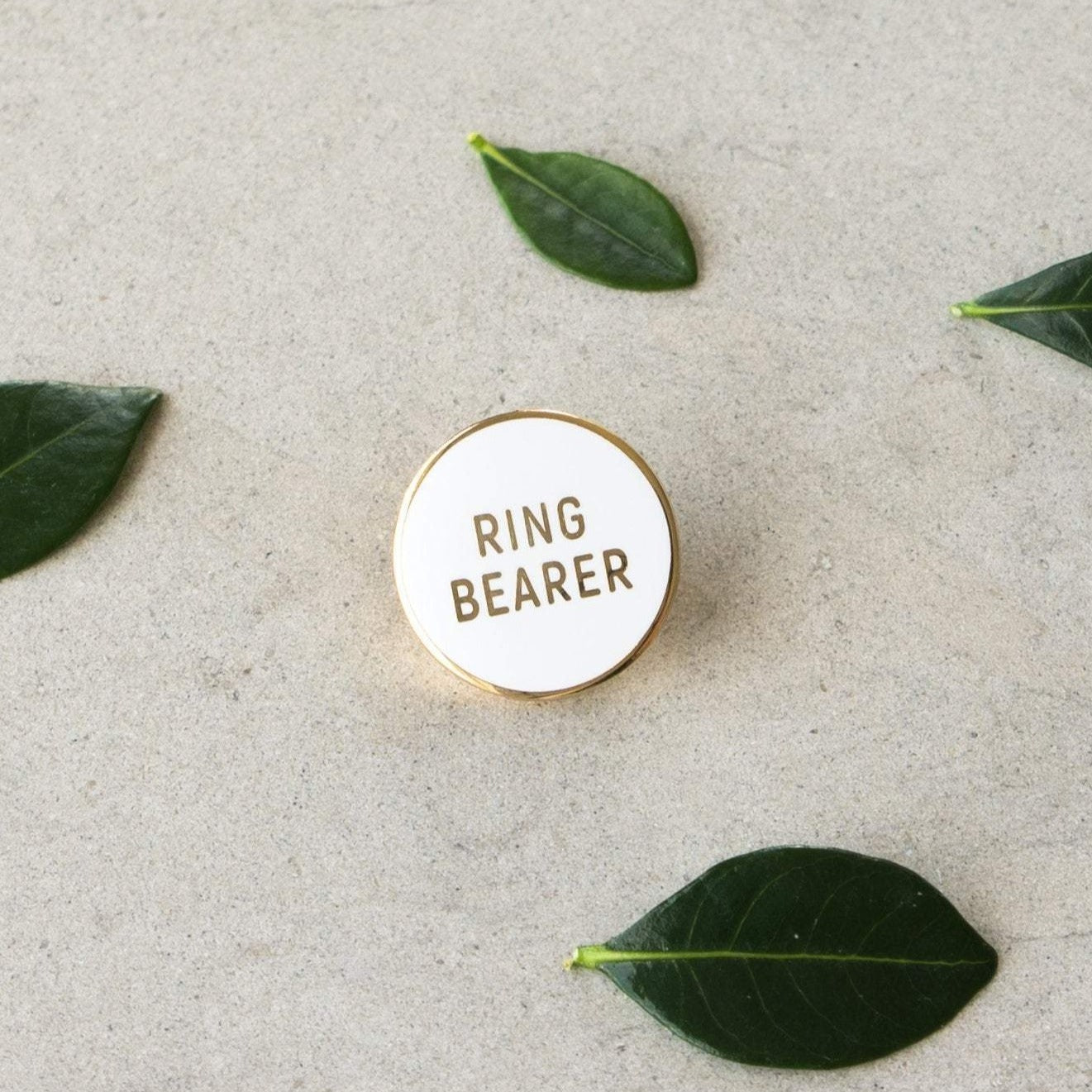 
                  
                    Ring Bearer Pin | Palm and Posy
                  
                