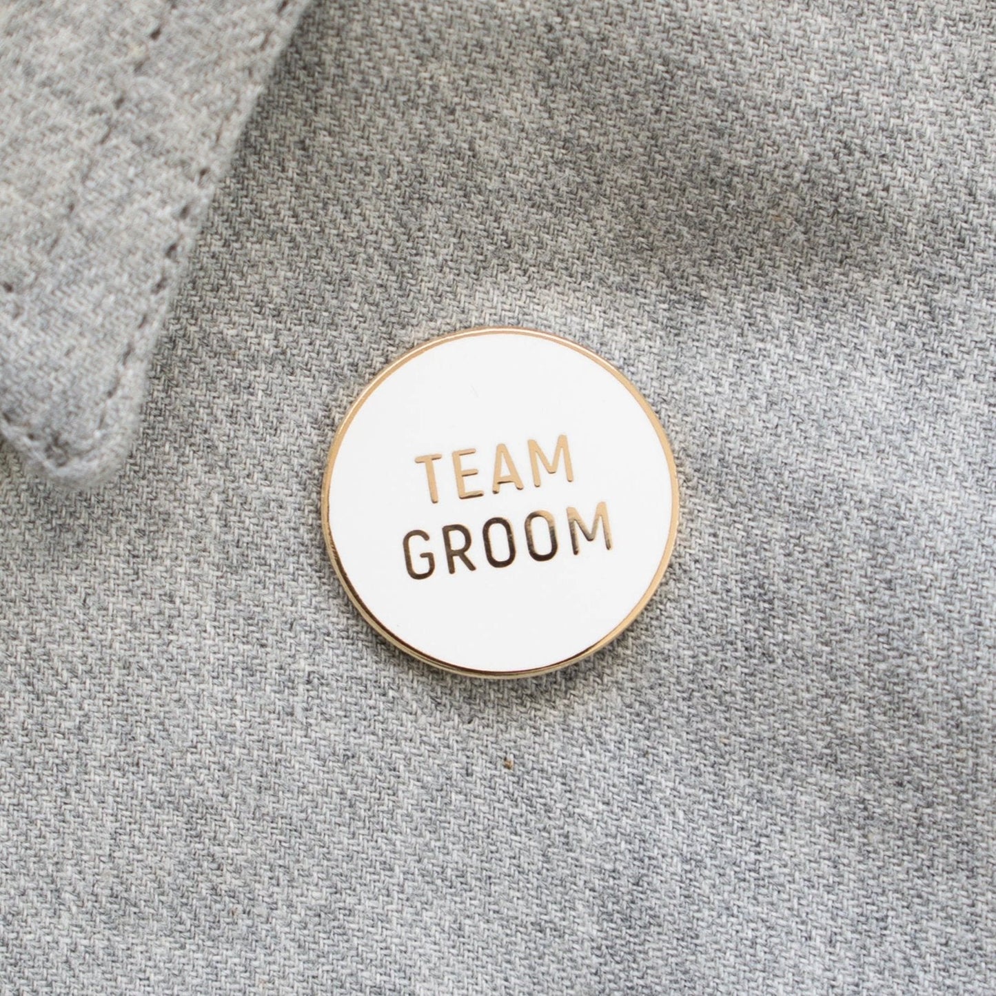 
                  
                    Team Groom Pin | Palm and Posy
                  
                